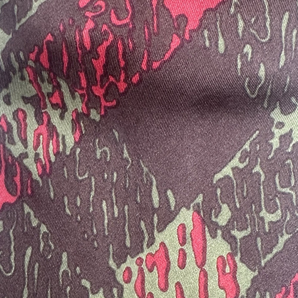 Vintage International Collection Louis Boston Tie Green Brown Silk Abstract 55x4 - Picture 2 of 6